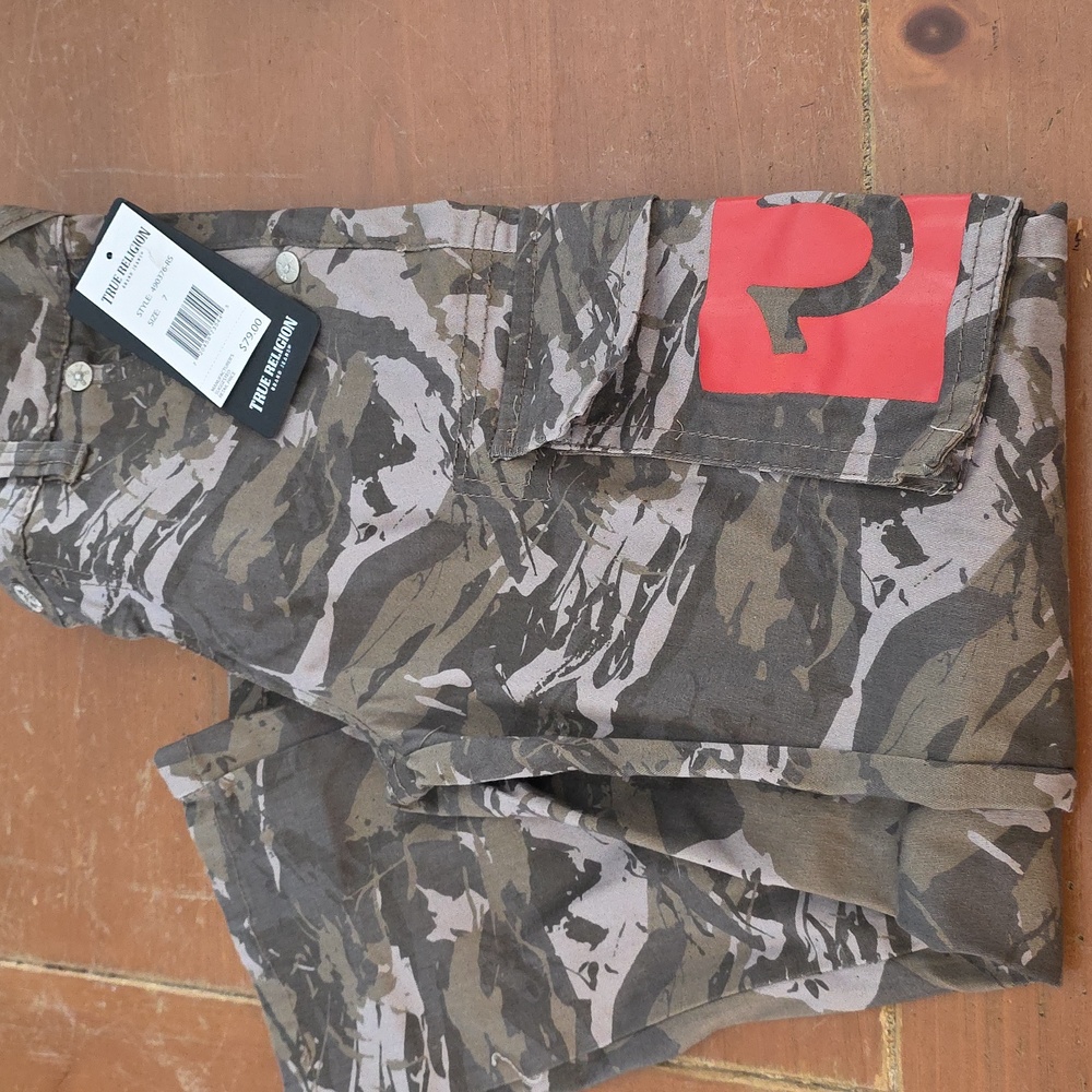 True Religion Kid's Brown and Tan Cargo Pants